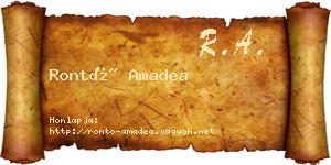 Rontó Amadea névjegykártya